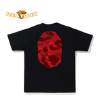 BAPE Color Camo "Big Ape Head" T-Shirt Black/Red