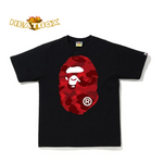 BAPE Color Camo "Big Ape Head" T-Shirt Black/Red